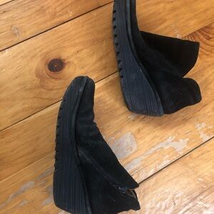 Black Suede Ankle Boots by Fly